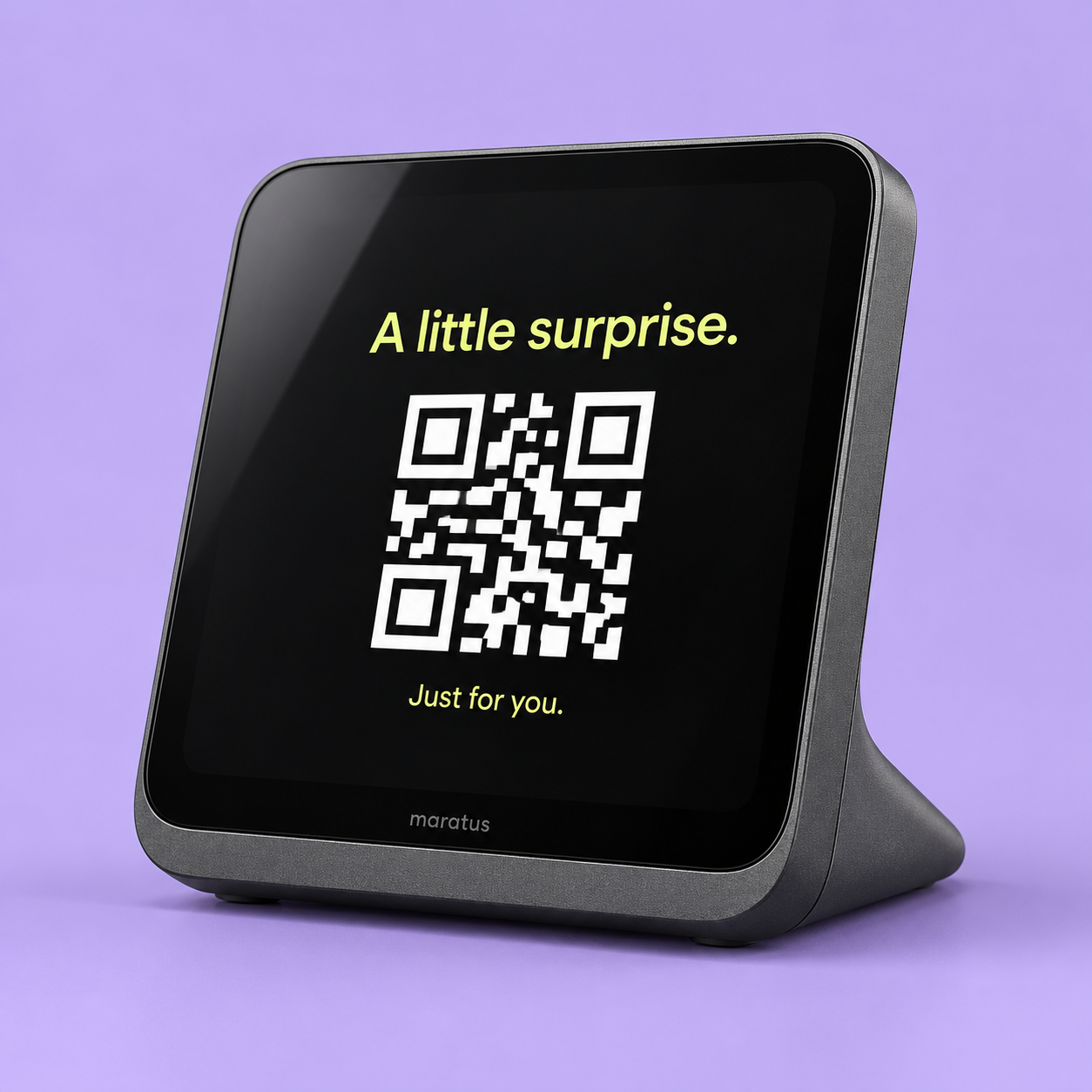 Maratus concept device: graphite housing with an integrated angled stand